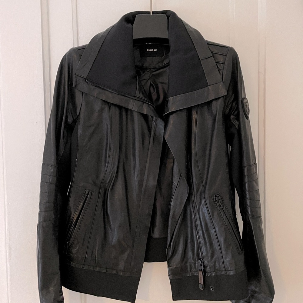 RUDSAK leather jacket in black